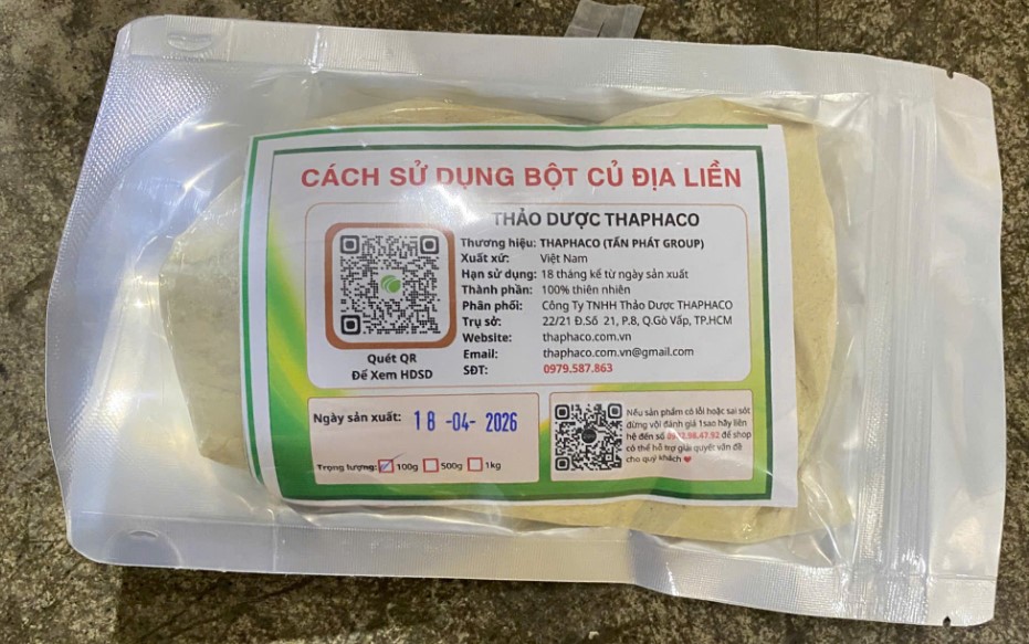 Bột củ địa liên THAPACO 120g